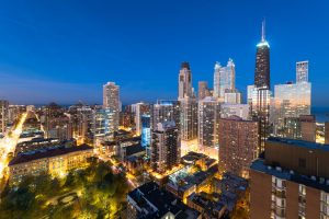 Stunning view of Downtown Chicago