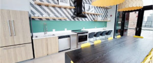 Party Room with Kitchen and Entertainment Area