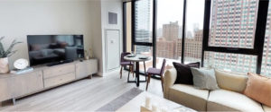 Living Room with Sofa and TV