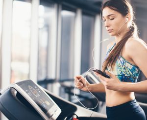 Lady on a treadmill