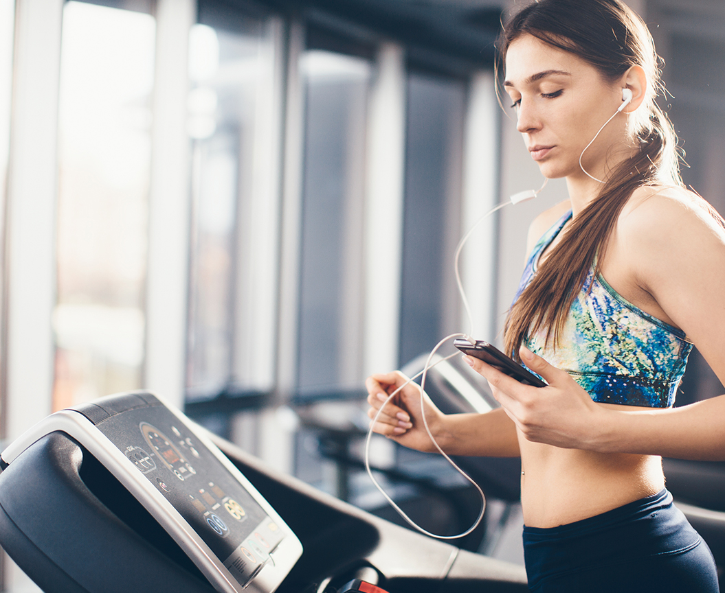 Lady on a treadmill